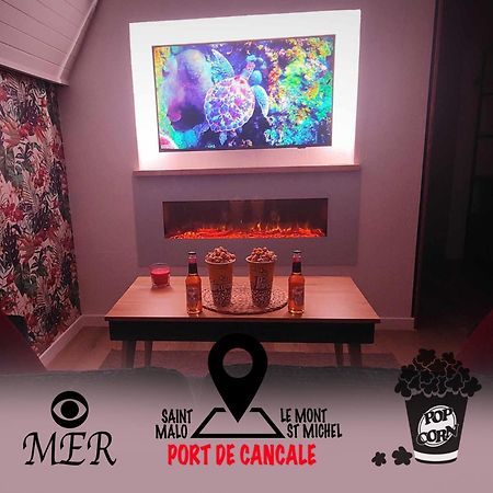 L'Etoile By Mrodbnb - Appart Neuf - Vue Mer - 25M Plage & Resto - Cine - Cheminee - Popcorn Cancale Exterior photo