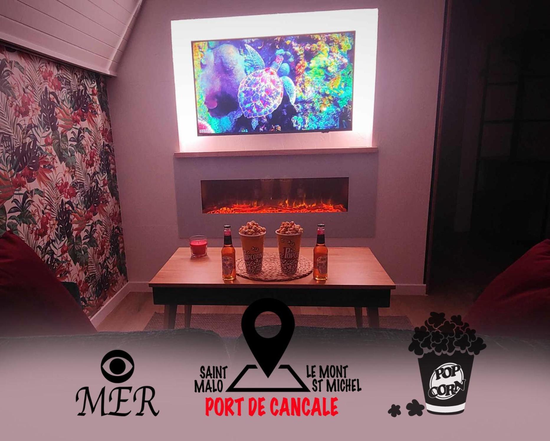 L'Etoile By Mrodbnb - Appart Neuf - Vue Mer - 25M Plage & Resto - Cine - Cheminee - Popcorn Cancale Exterior photo